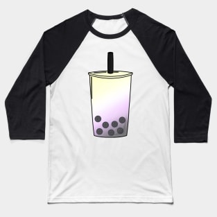 Pastel Non-Binary Pride Boba Baseball T-Shirt